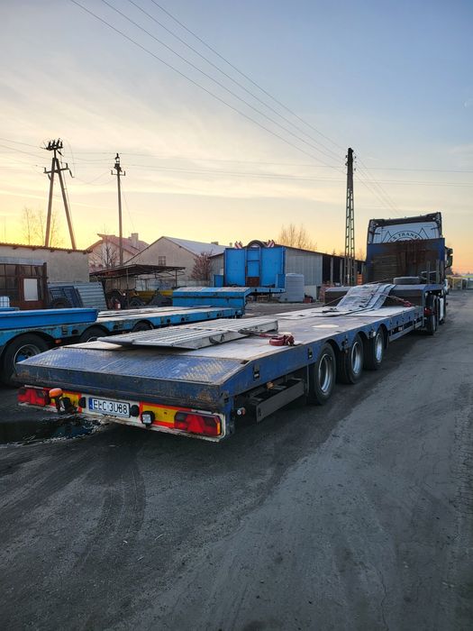 Naczepa niskopodwoziowa rozciągana poszerzana sprowadzona 48ton dmc