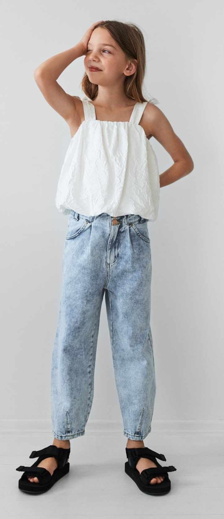 Spodnie jeans Boyfrendy 152cm KIeszenie
