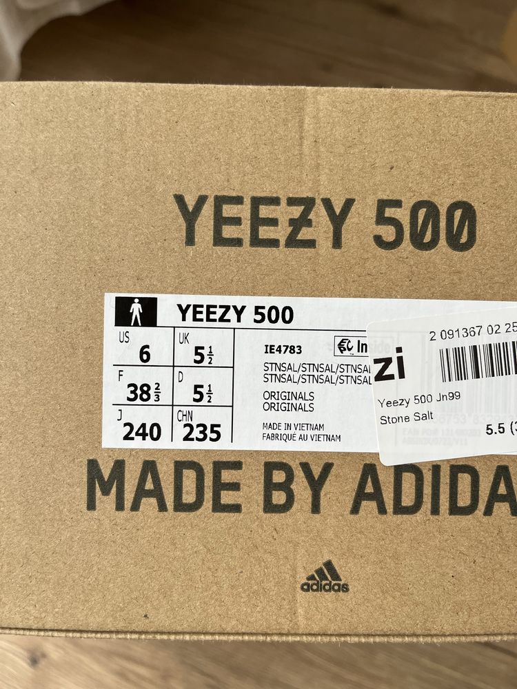 adidas Yeezy 500 Stone Salt nowe z metkami 38 2/3