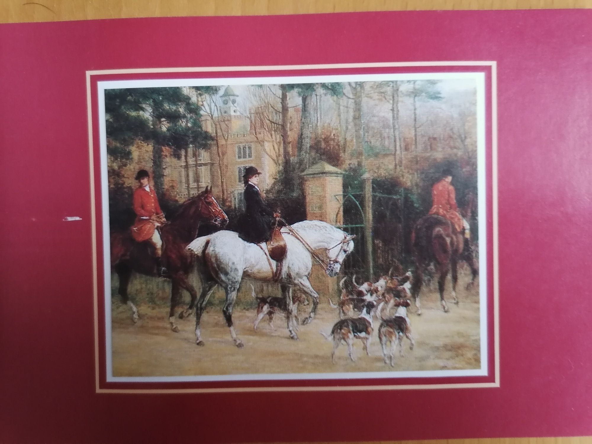 Konie, beagle, cztery karnety z kopertami, NRD
