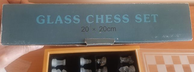 Szklane szachy szkło kryształowe Craft