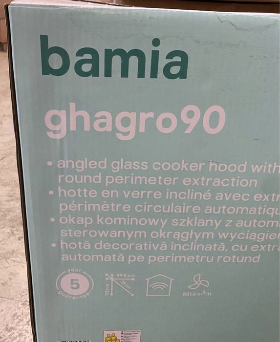 Okap kominowy GoodHome Bamia GHAGRO90 Nowy