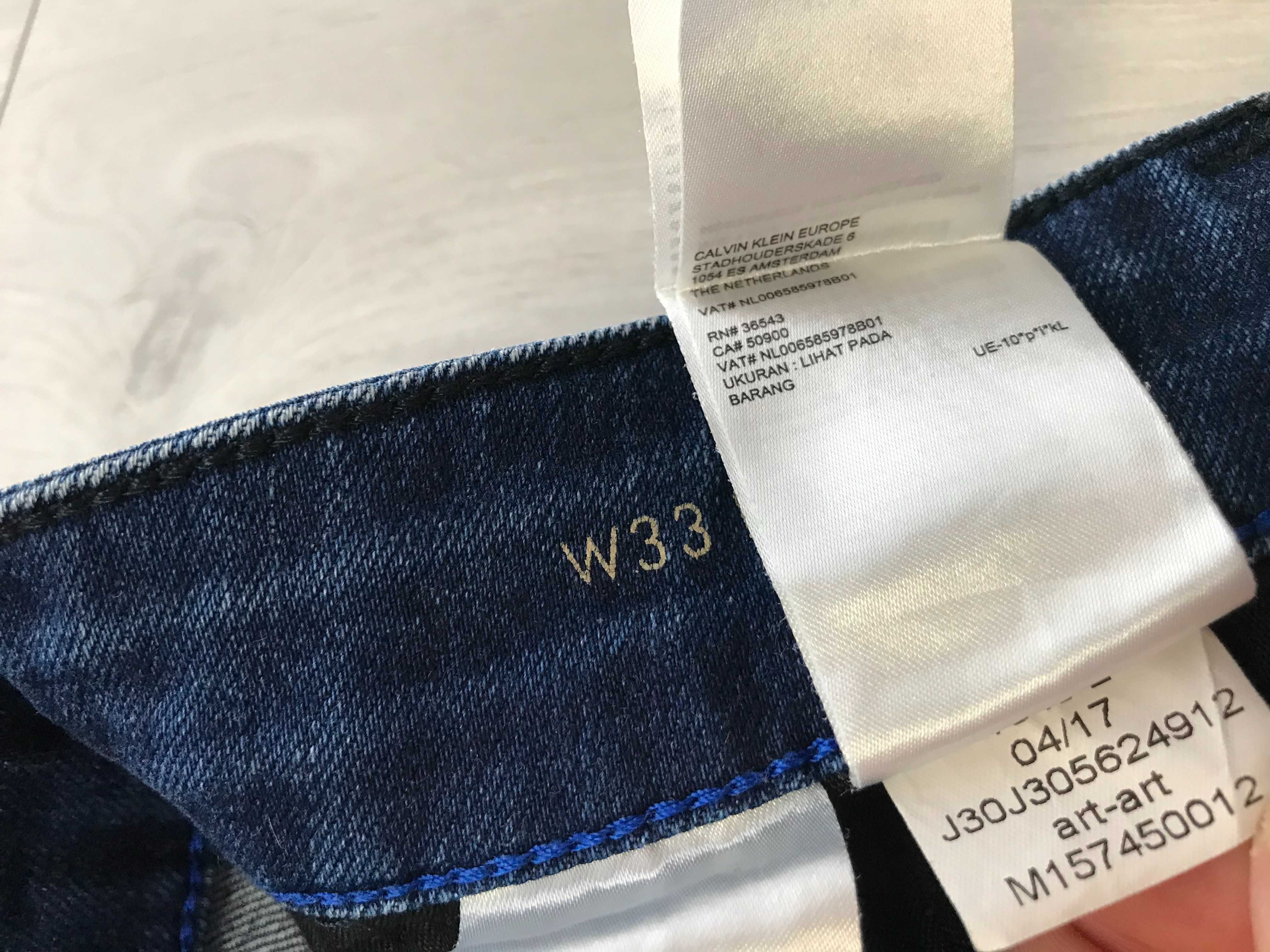 CALVIN KLEIN r.33/32 oryginalne spodnie jeansowe męskie