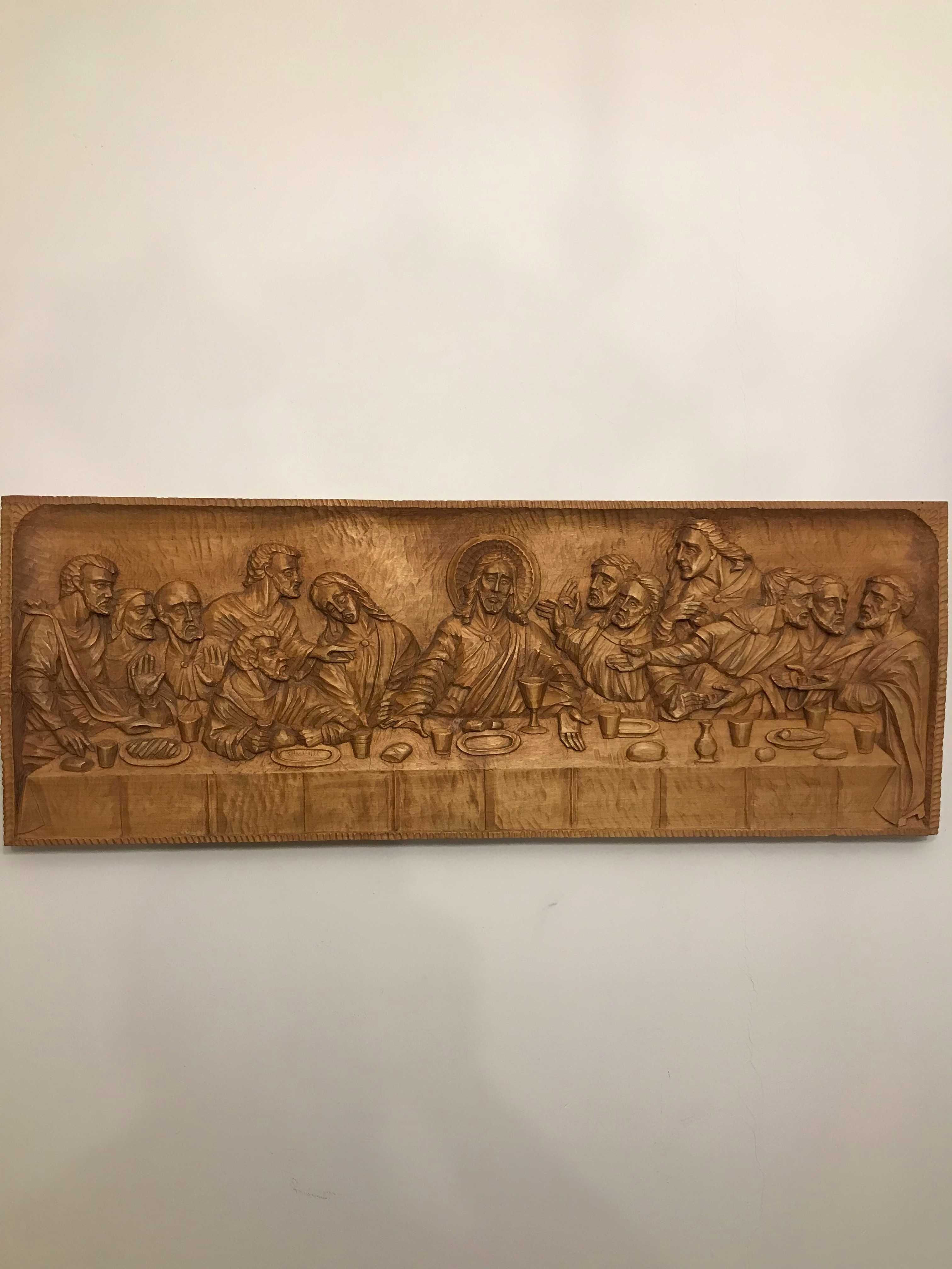"Ostatnia wieczerza" płaskorzeźba 106x38 projektu Durlaka