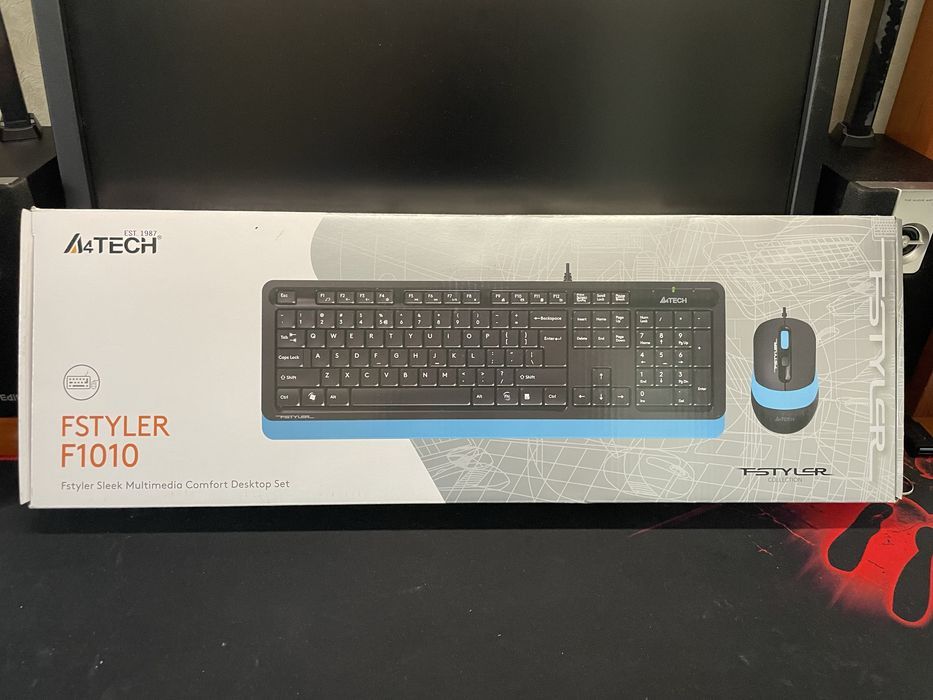 Комплект клавіатура+миша A4tech F1010 Blue