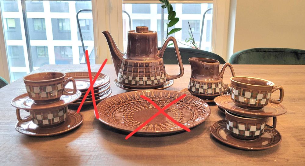 Zestaw Sylwia kawowy Porcelit Pruszków vintage