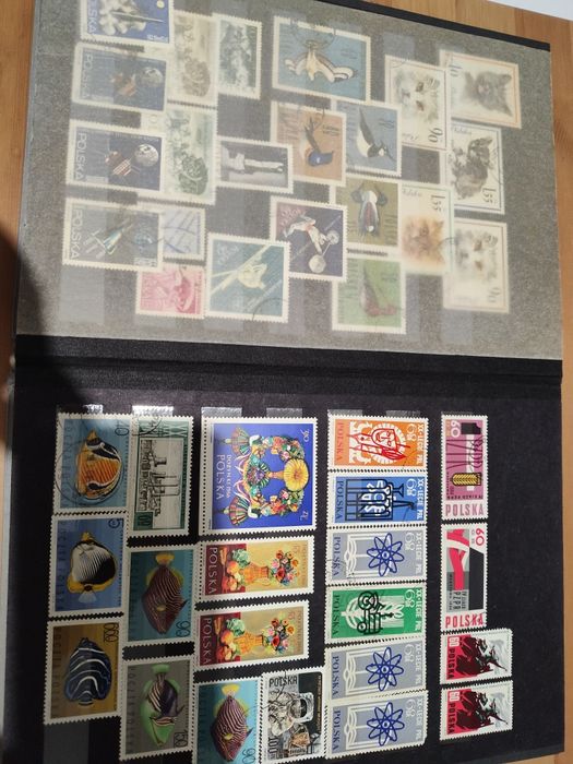 Stare polskie znaczki pocztowe z klaserem