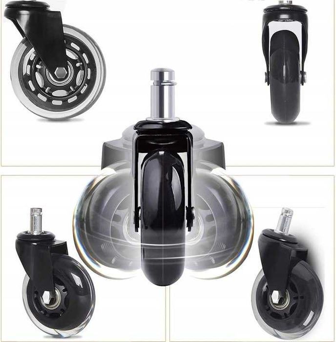 KÓŁKA DO FOTELA IKEA Obrotowego Kauczukowe Gumowe Silikonowe 5szt 10mm