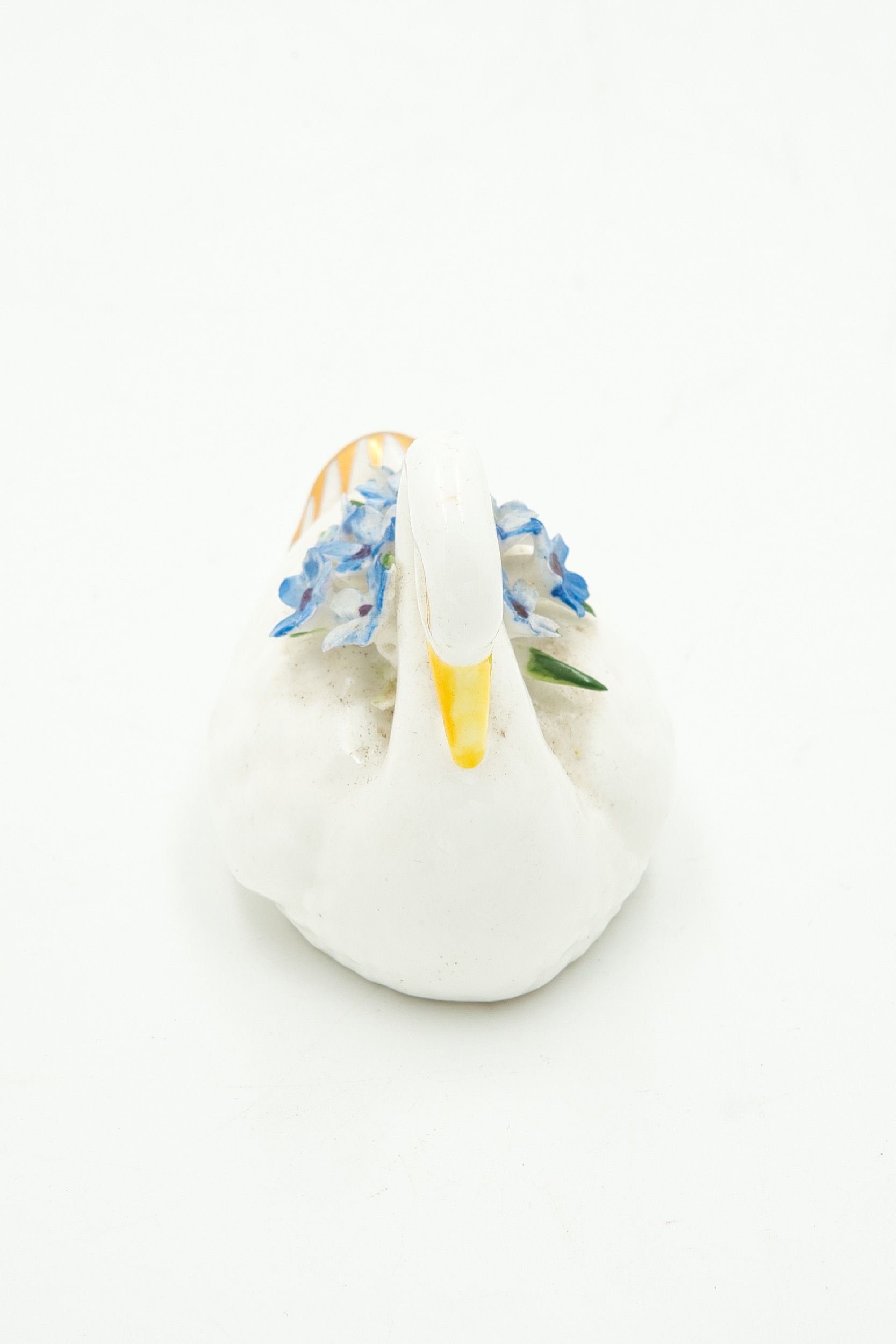 Cisne com Flores Porcelana