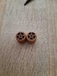 Tunele plugi 12 mm drewniane Pentagram