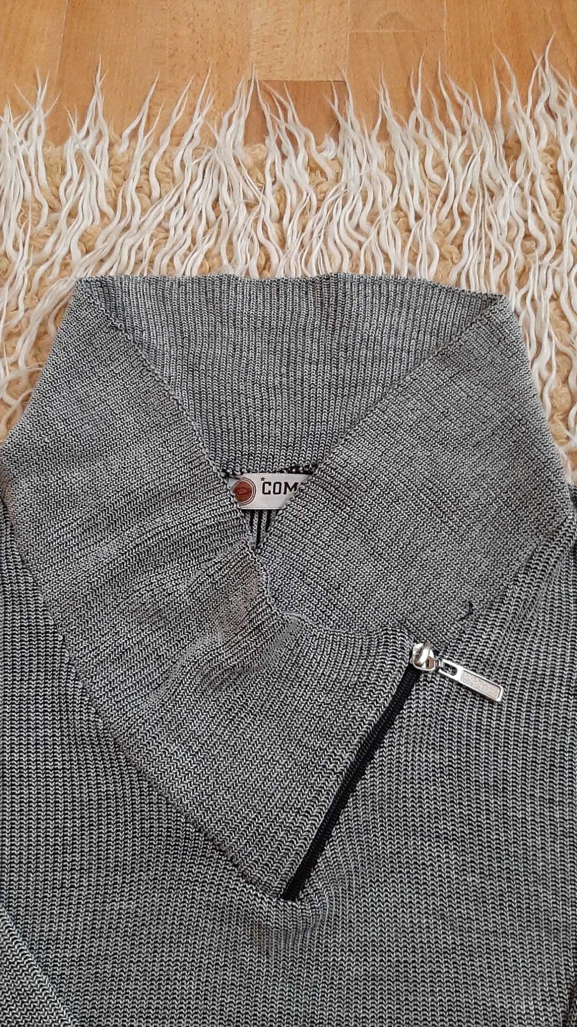 Szary sweter COMEOR r. M# bawełna+ akryl