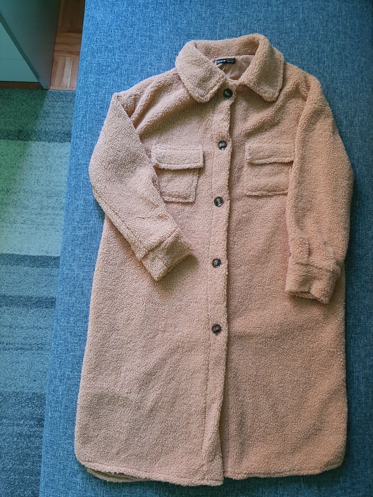 Płaszcz Teddy camel r.S NOWY