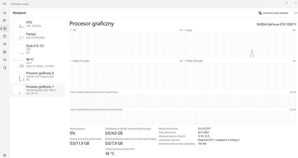 Dell G3 3579 i5-8300H/16GB/512/Win10 GTX1050Ti Z NOWYM AKUMULATOREM