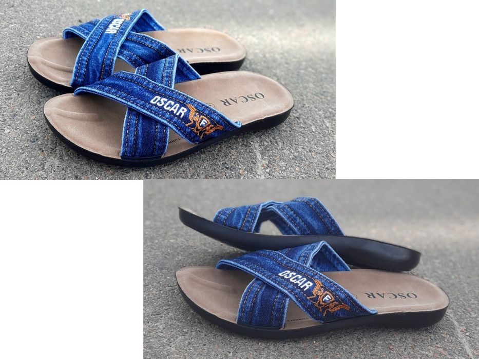 Мужские шлепанцы Oscar из джинса