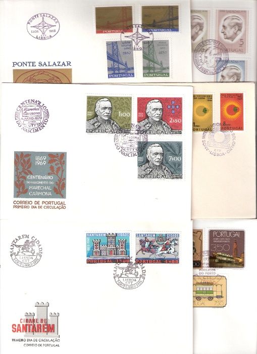 Filatelia FDC's Anos 60 e 70 + EXPO BENFICA 1962