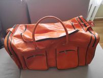 Duża torba podróżna Camel skóra naturalna wielbłądzia