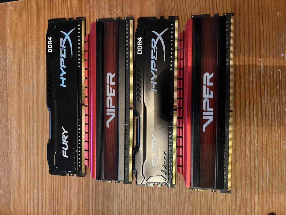 2x pamięć RAM HyperX Fury DDR4 4GB 2x pamięć RAM Viper DDR4 4GB