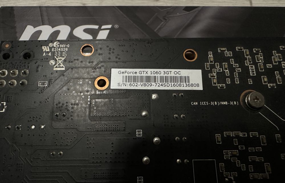 Nvidia Geforce GTX 1060 3Gb OC