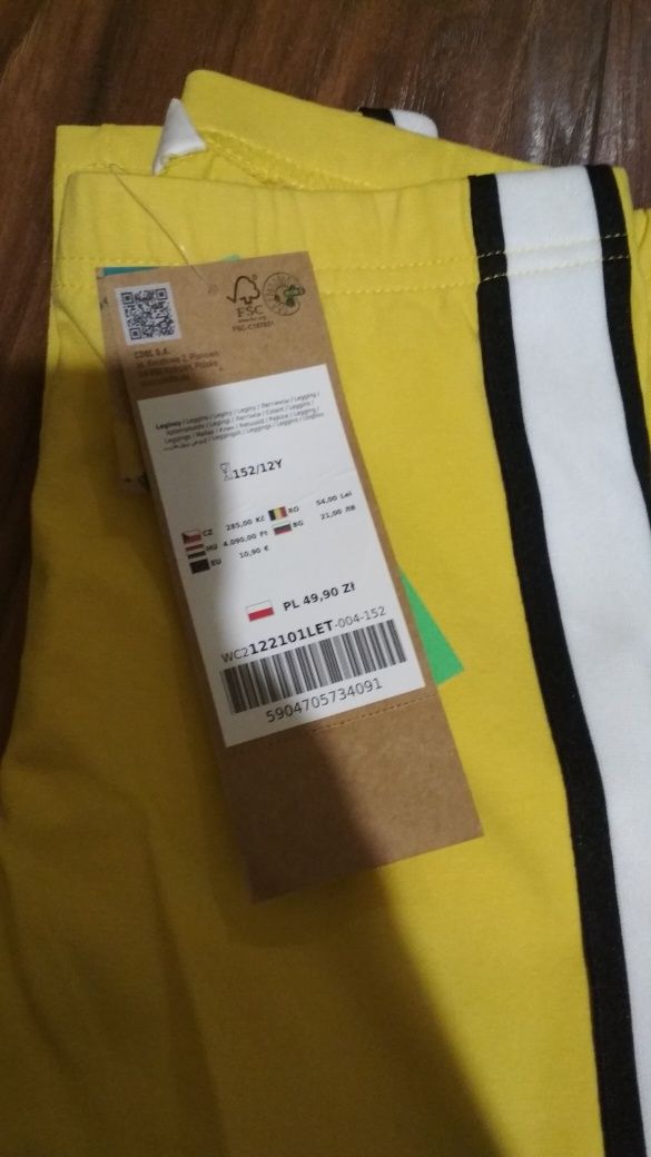 Nowy zestaw r. 152/158:legginsy, rajstopy,  stopki coccodrillo
