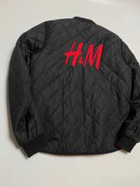 Куртка, бомбер, стеганка H&M big logo