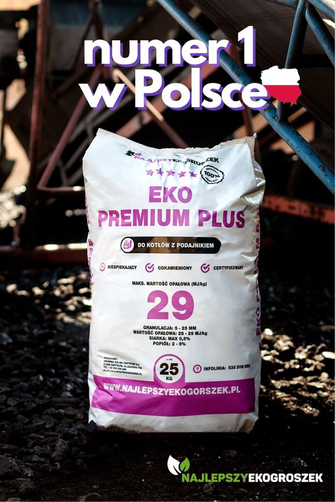 Najlepszy suchy EKOGROSZEK Premium Plus 29 MJ/kg darmowa dostawa