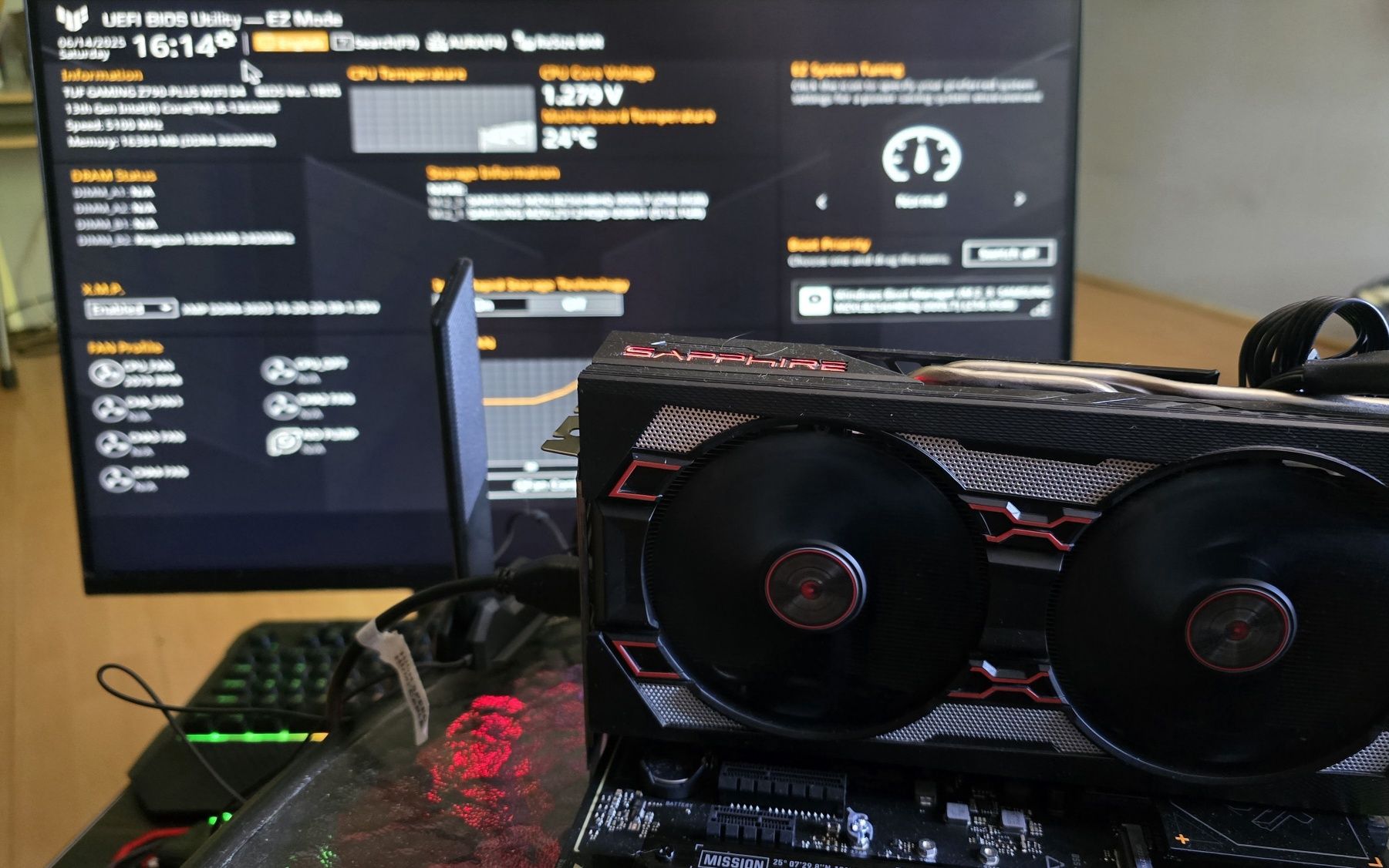 Zestaw - ASUS  Z790, i5 13600kf, 16gb ddr,2 Ssd 512+256, zasilacz. 850