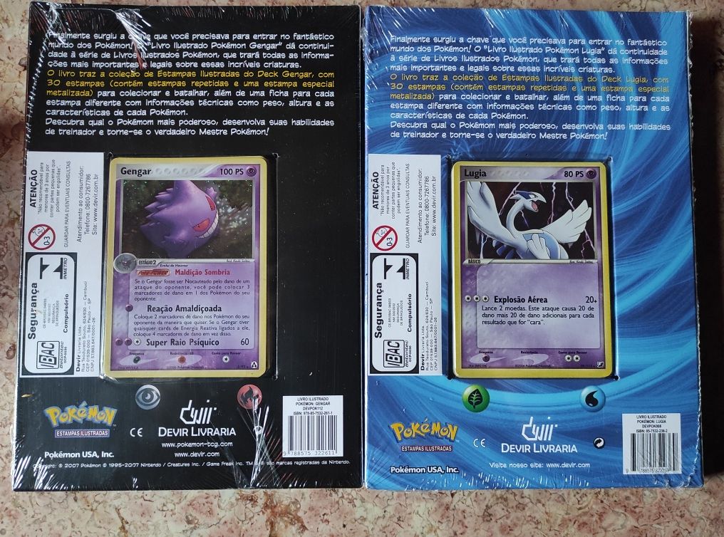 2 Boxs Sete de Pokémon do Lugia e Gengar selados