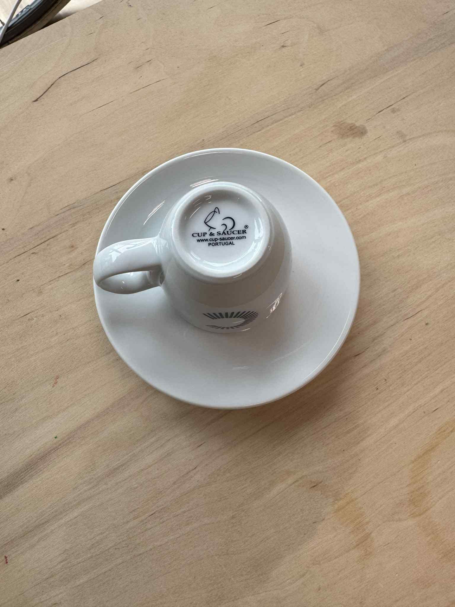 6 Filiżanek Cannondale ze spodkami do kawy espresso