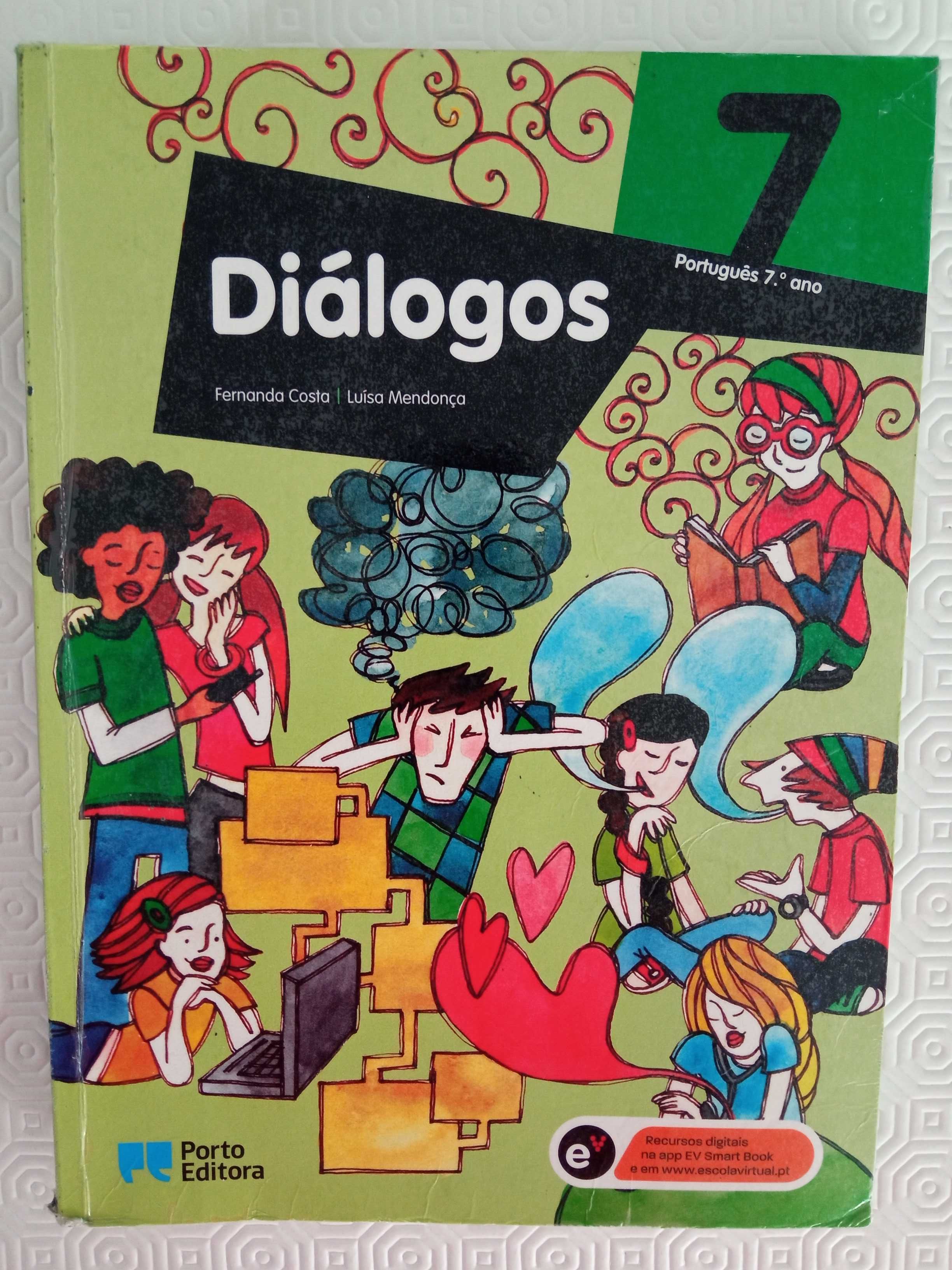 Diálogos 7. Manual de português 7ano em bom estado