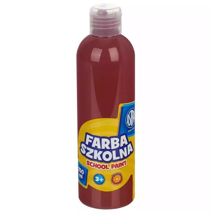 Farba szkolna naturalna tempera Astra 250 ml brązowa. Astra