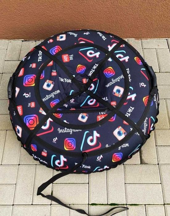 Тюбінг таблетка тюбинг плюшка ватрушка санки міцний надувний зимовий