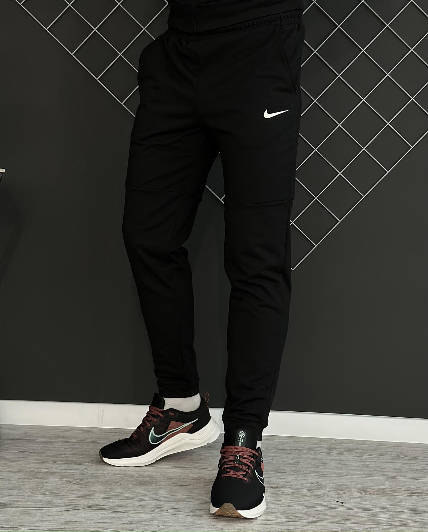Спортивний костюм Nike чорна кофта на змійці + штани