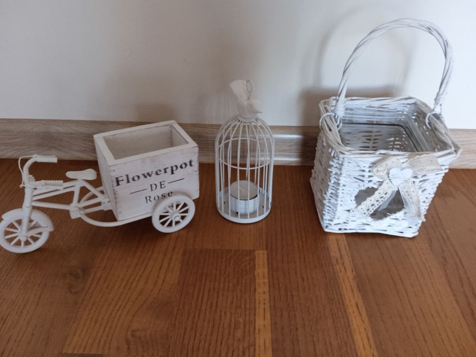 Dekoracje  domowe klatka,koszyk,rower
