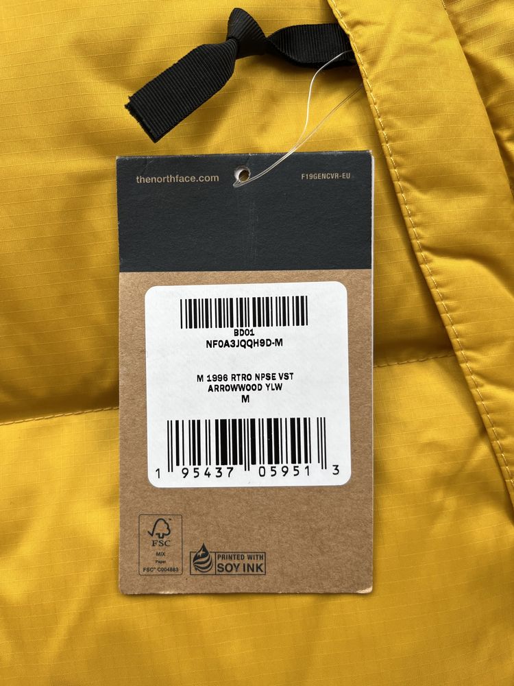 Жилет The North Face (M) 1996 Retro Nuptse Vest Оригінал Новий