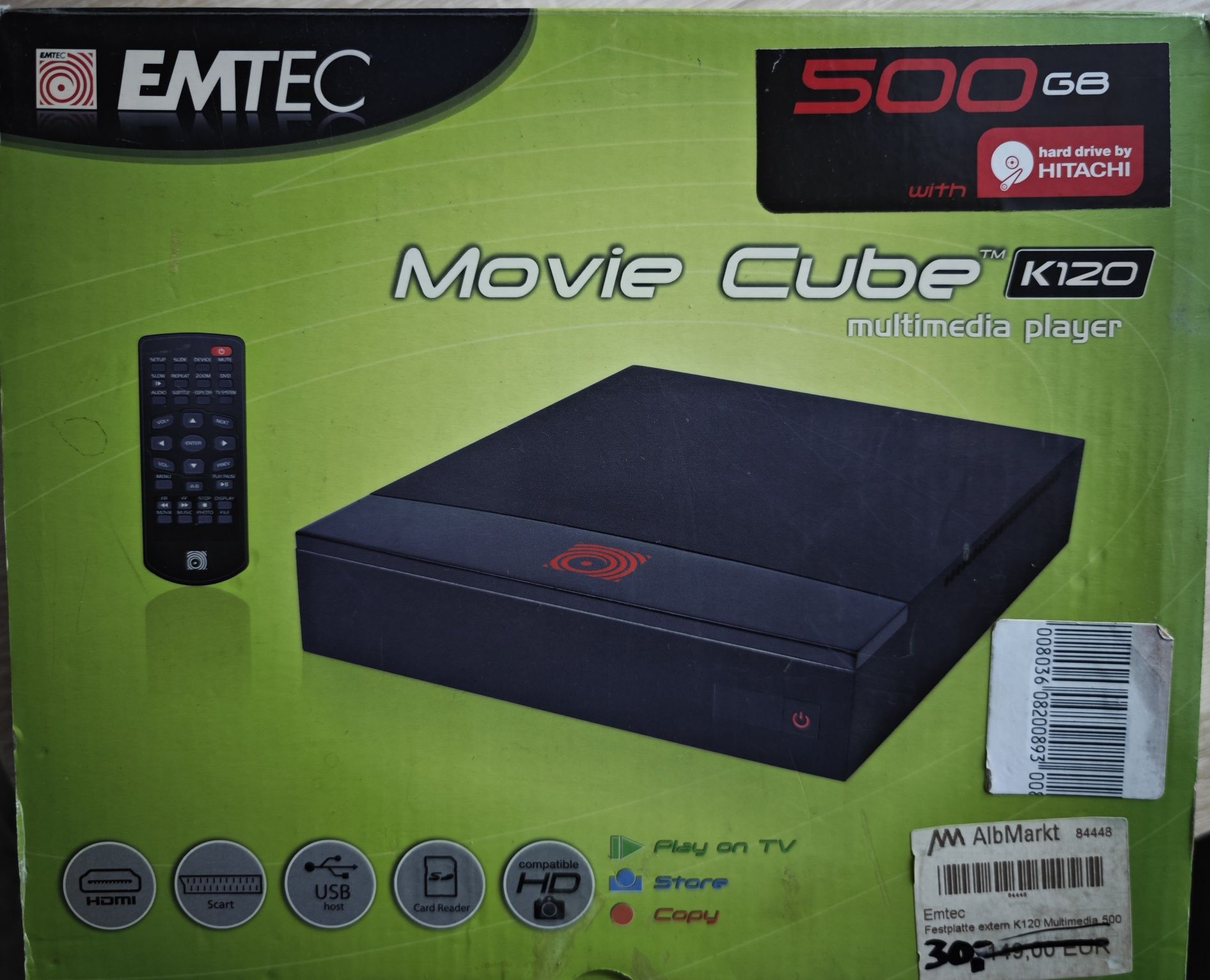 Emtec Movie Cube K120 Odtwarzacz Multimedialny