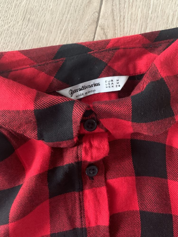 Koszula tunika Stradivarius M w kratkę