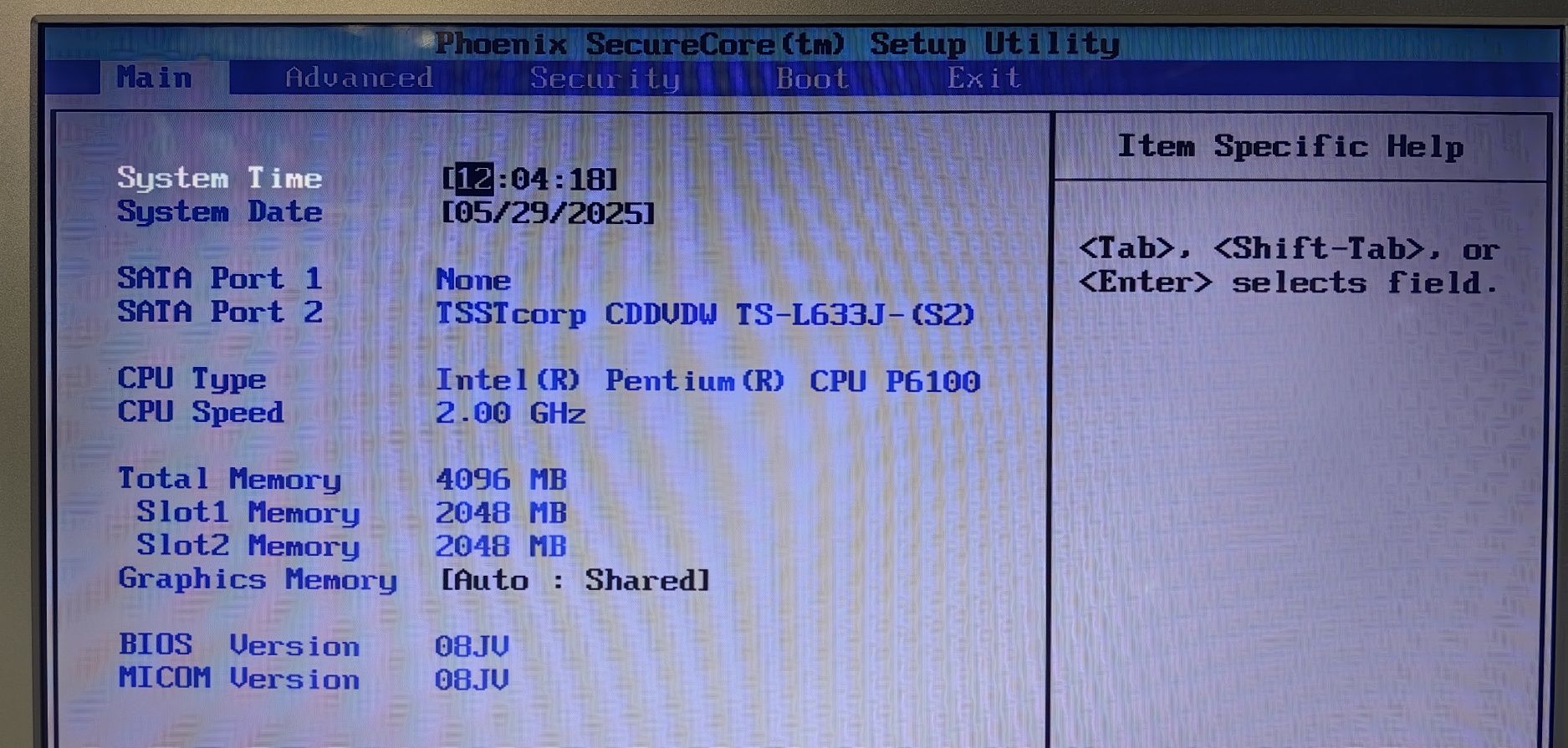 Ноутбук Samsung R730/Pentium P6100/Ram 4Gb/HDD No