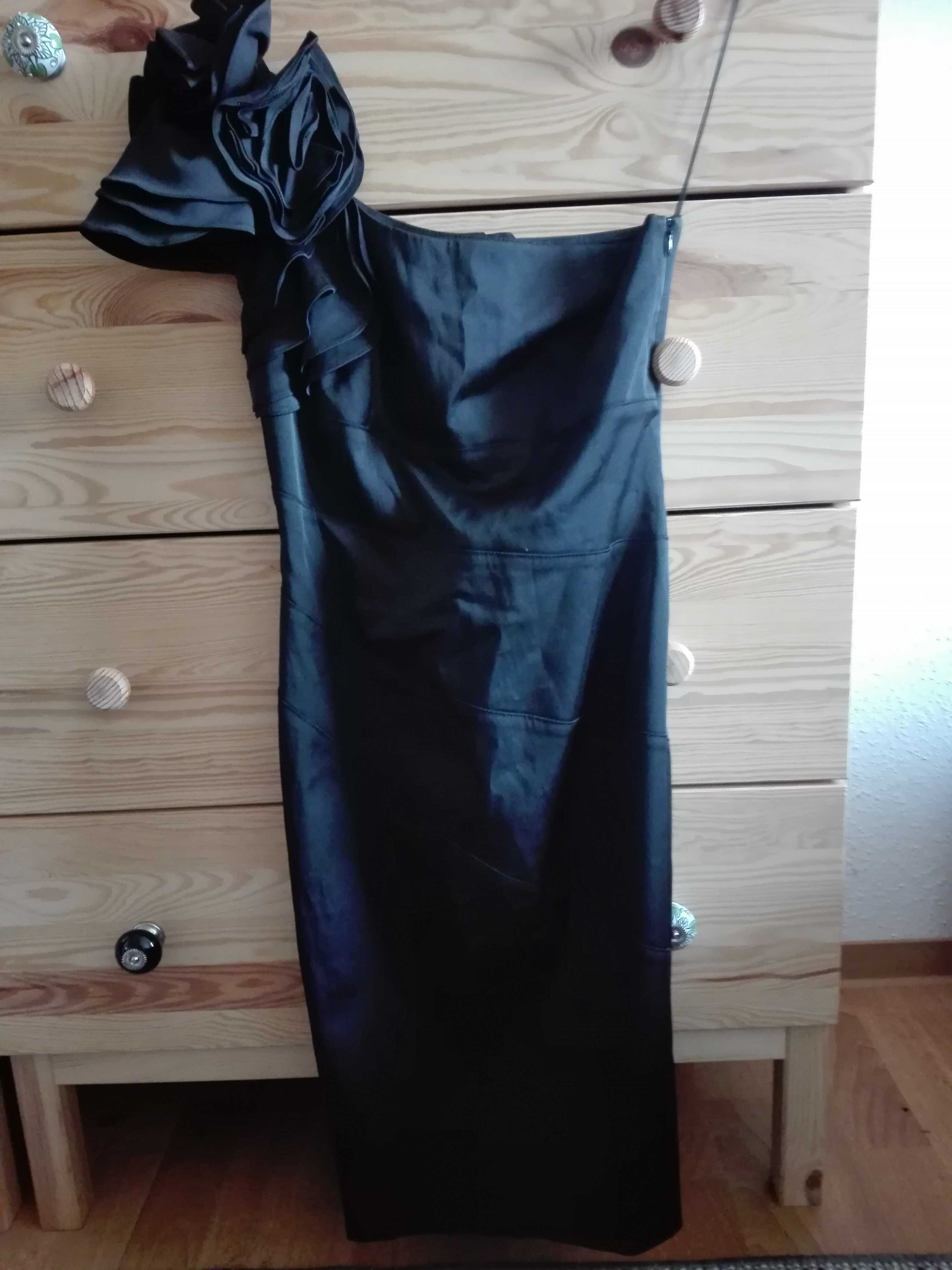 Solar sukienka elegancka sylwester jedno ramie