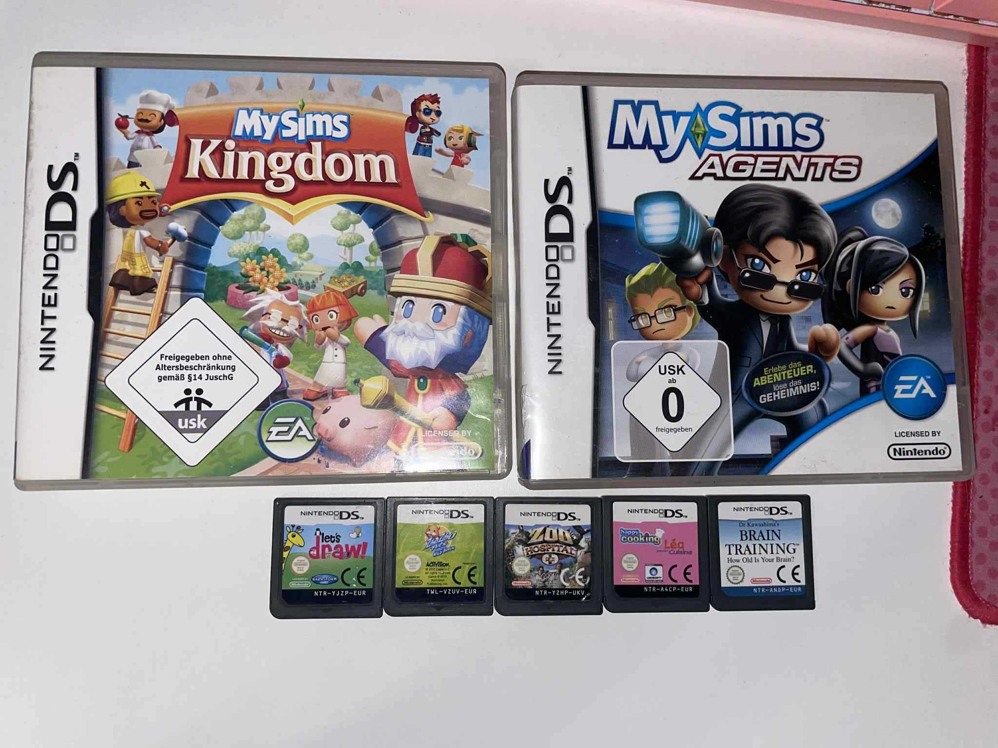 Różowe Nintnedo DSi + 7 gier