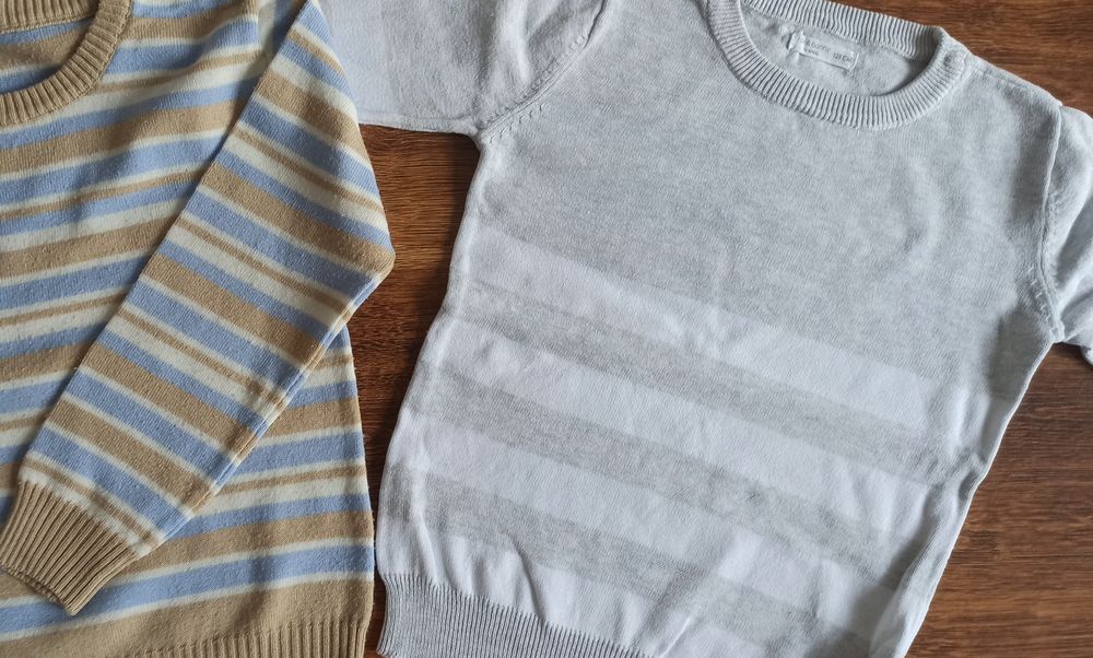 Sweter paski, cena za 2 szt., r. 128