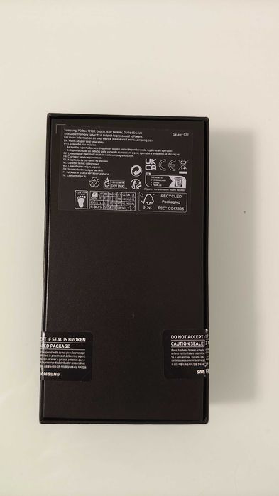 SAMSUNG S22 128GB SIM 8GB Dual SIM Preto Com Caixa