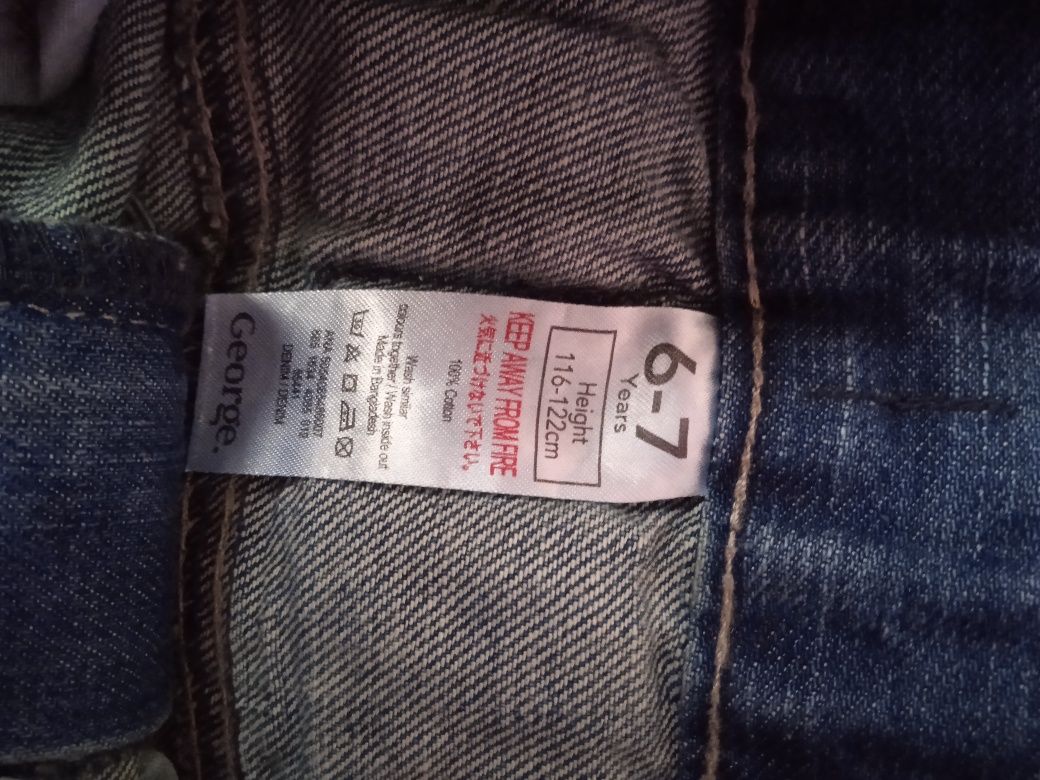Spodnie jeansowe rozm 116-122cm