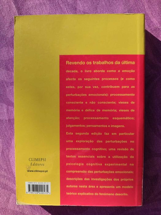 Psicologia Cognitiva e Perturbações Emocionais de J.Mark G. Williams