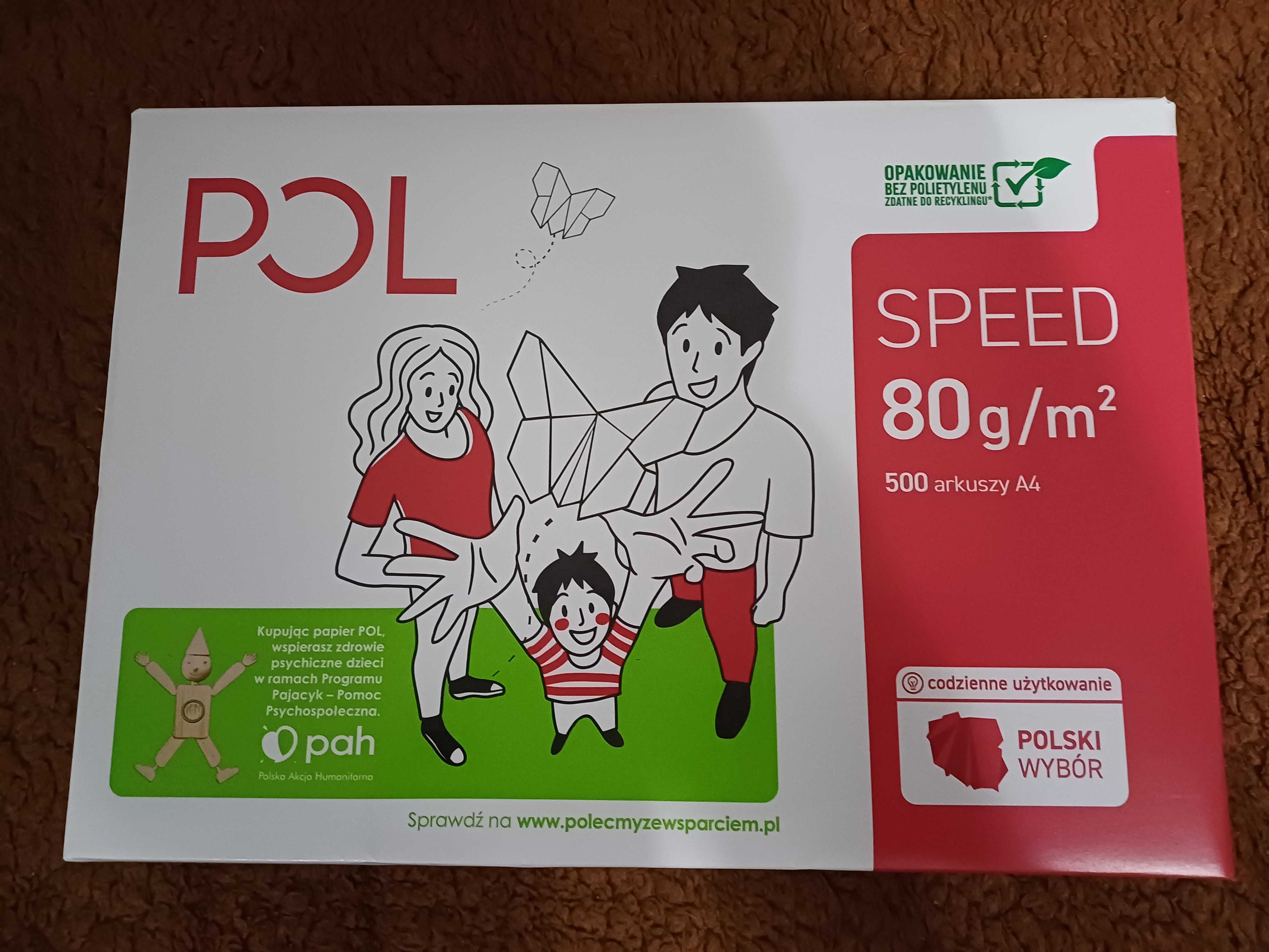 Papier biurowy POL SPEED ksero - format A4 , 10 ryz x 500 kartek TANIO