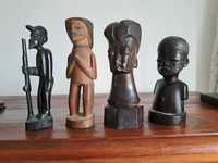 Vendo lote de quatro figuras africanas angola e moçambique