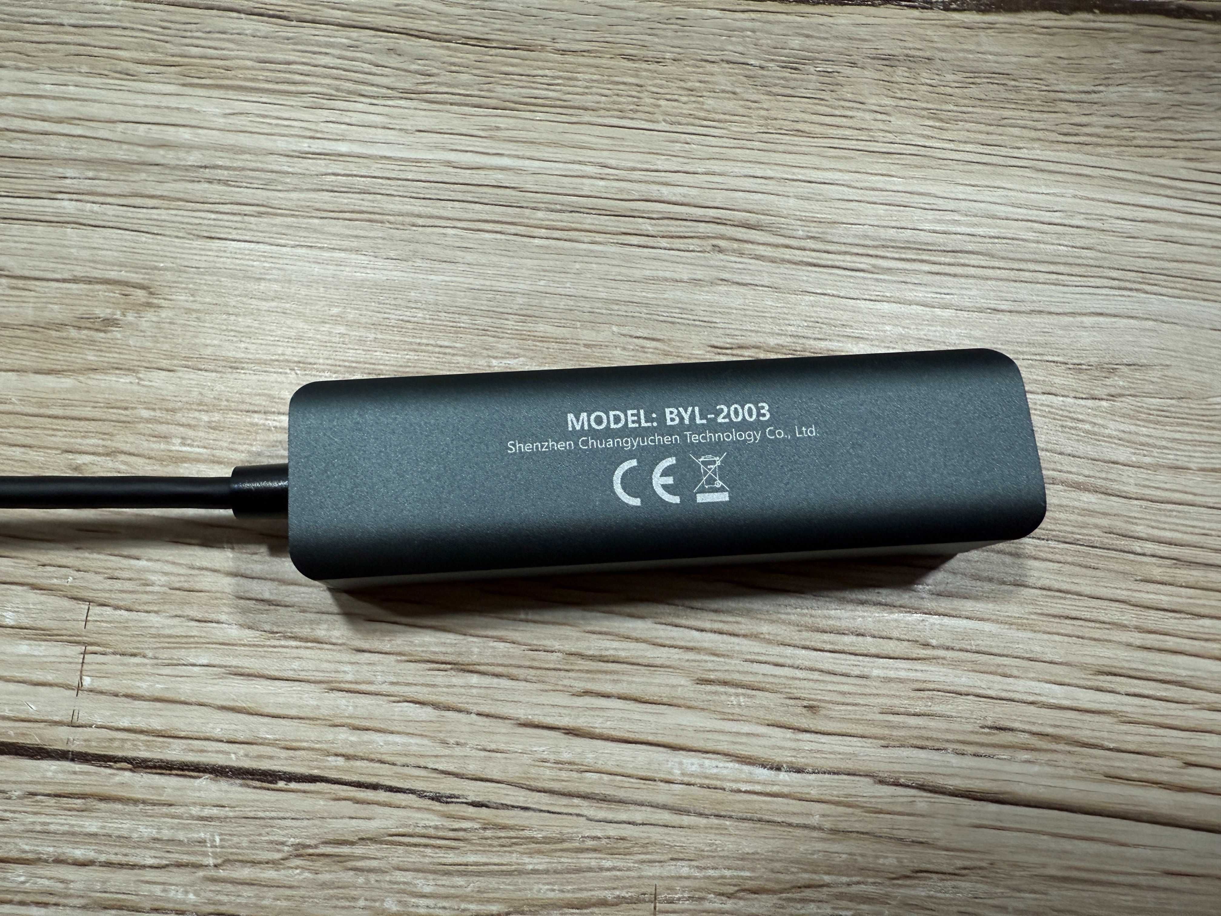 Karta sieciowa + Hub USB-C Gigabit LAN 1000Mb RJ45 do Maca