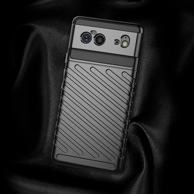 Thunder Case Elastyczne Pancerne Etui Pokrowiec Google Pixel 6 Czarny