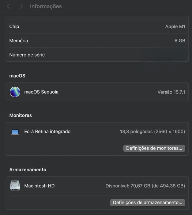 Macbook PRO 13' (M1) 2020 8gb 512gb