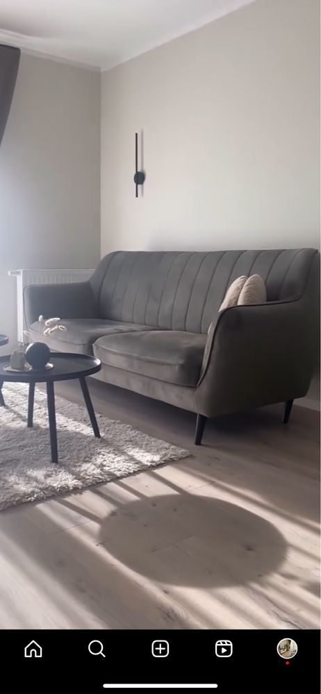Sofa oliwkowa Agata meble lahti zielona
