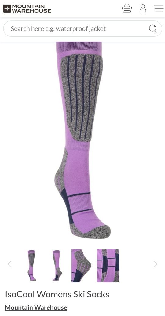 Женские лыжные носки MOUNTAIN WEREHOUSE (размер 37-40)